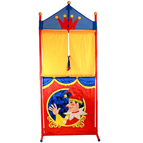 Iq Toys Deluxe Puppet Theater Sturdy Non-Top Base Foldable And Easy To Store Puppet Show Theater For Kids #TOP1