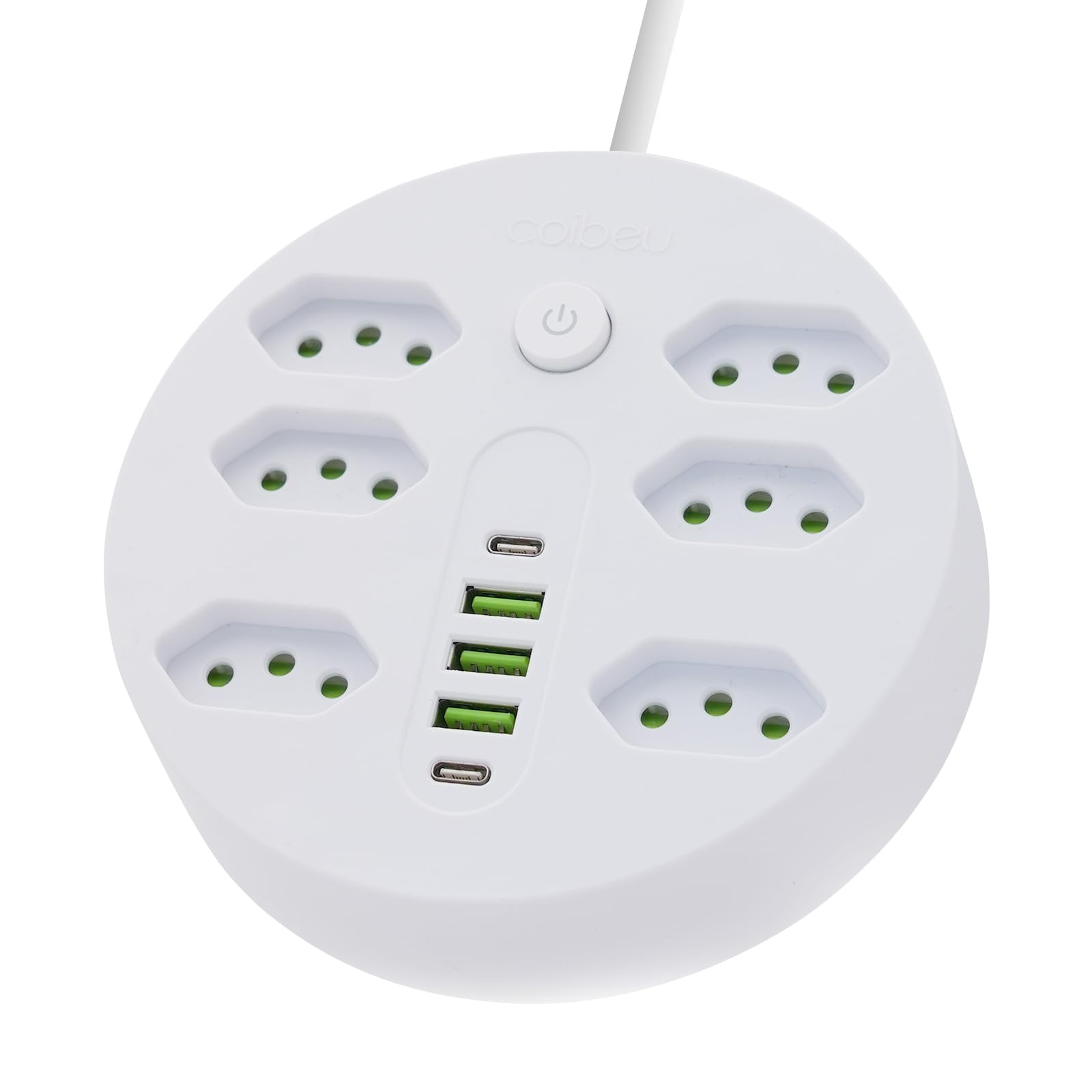 Extensão Tomada, Régua Tomada, Régua de Energia, 6 Tomadas, 3 Interfaces USB, 2 Porta USB