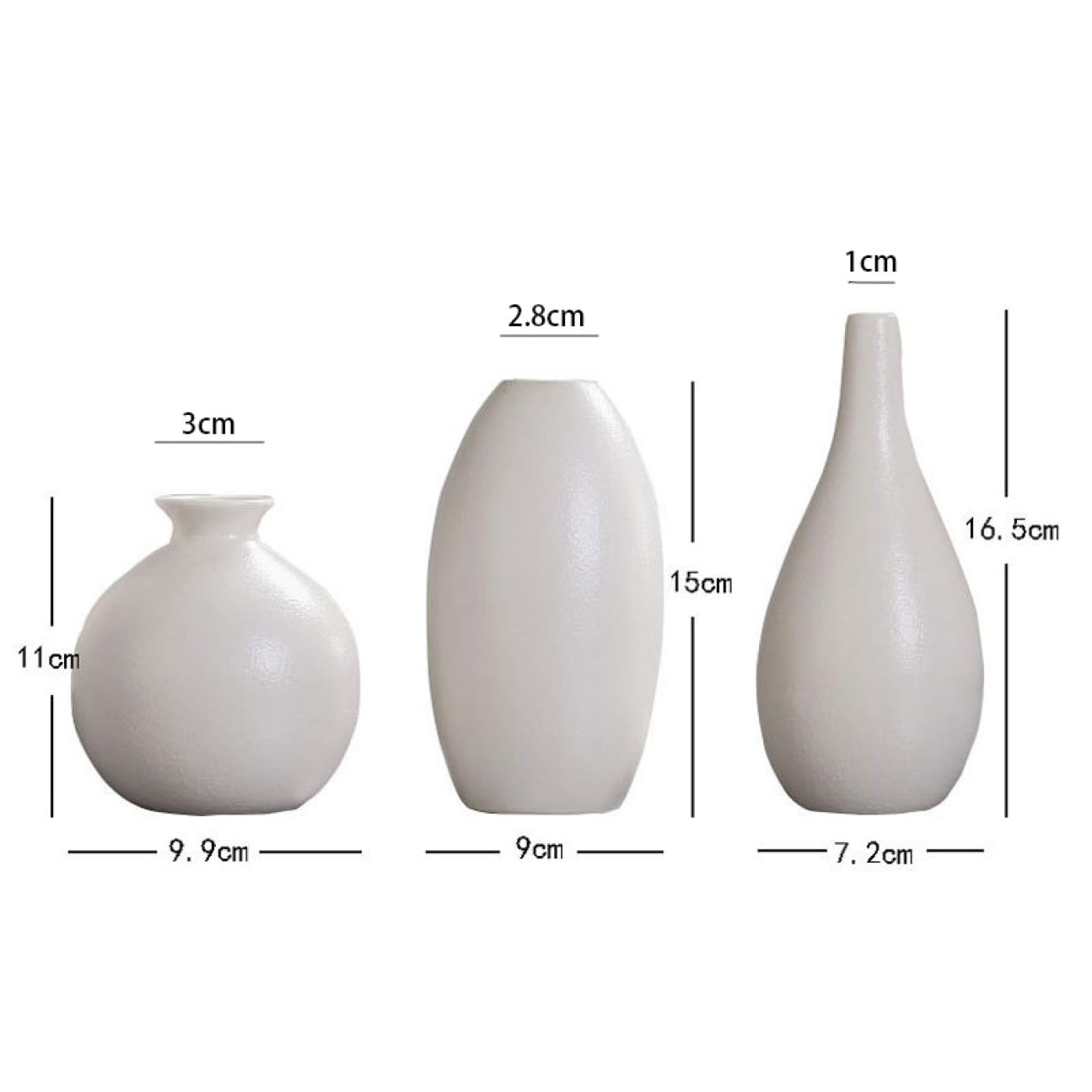 Amazon.co.jp: YJFFQ 花瓶 陶器 04ホワイト 白 おしゃれ 北欧風 花器