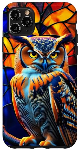 Vibrant Owl Design Cover in Firelight Hues X}zP[X iPhone 11 Pro Max p