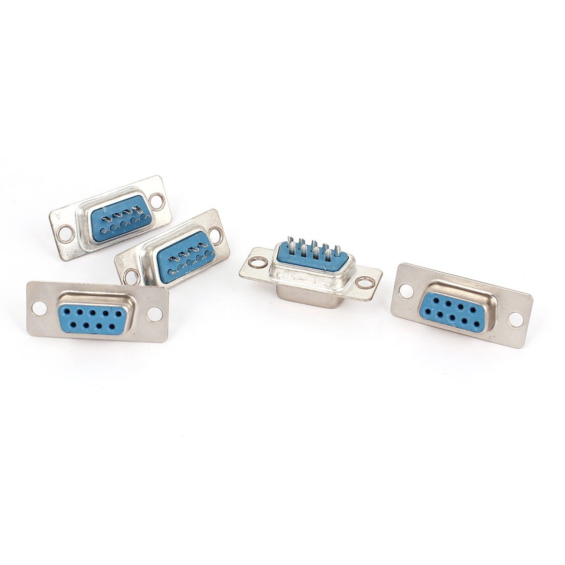 uxcell 5 Pcs RS232 DB9 9 Pin Female Plug Connector VGA Socket Adapter