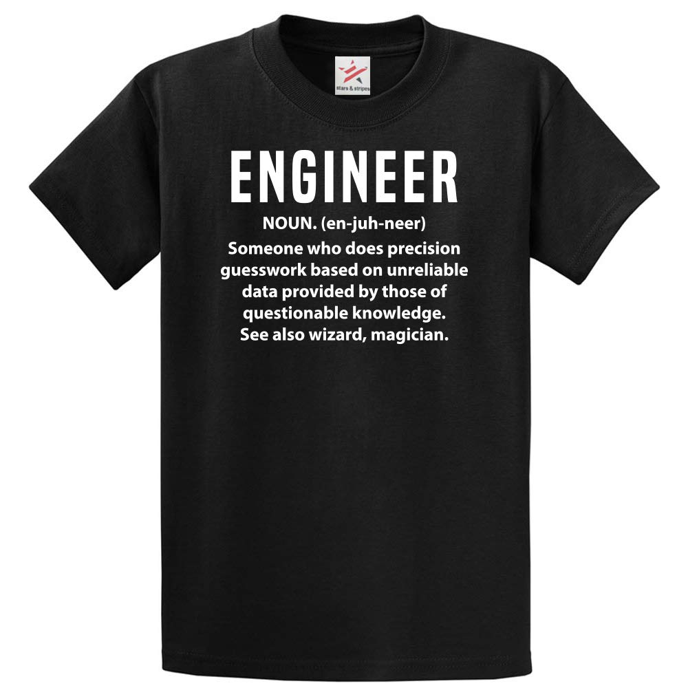 Engineer Someone Who Does Guess Work Wizard Magician – Funny T Shirt – Cotton Short Sleeve T-Shirt – Novelty Funny Slogan