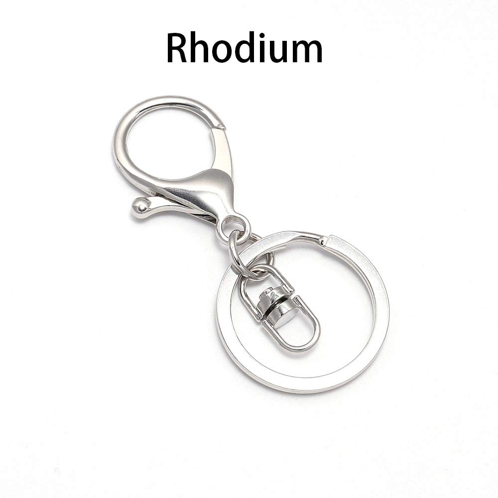 Amazon.com: 5pcs/lot Rhodium Lanyard Snap Hook with 30mm Key Rings