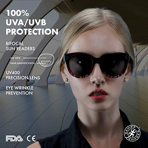 SAMBA SHADES Bifocal Sunglasses for Women Oversized Built In Reading Lenses- Round Readers Under the Sun2