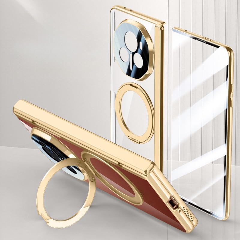 Coque Honor Magic V3 5G avec béquille dorée idéale pour vos appels vidéo