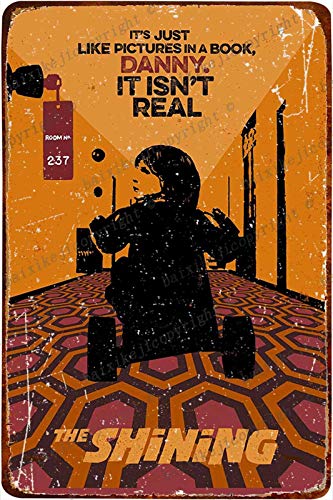 Kubrick's The Shining - Danny Panneaux d’étain Vintage Affiche de métal rétro Plaque de Panneau Mur Art décor 8×12 Pouces Cover