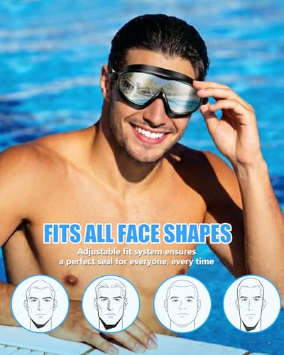 Aegend Swim Goggles for Adult Wide View Goggles for Pool Beach Essentials - image 5