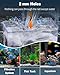 Pawfly 8 Pack Aquarium Filter Media Bags, Fish Tank Fine Mesh Bag with Plastic Zipper Aquarium Reusable Mesh Bag for Activated Carbon Bio Filter Balls Filter Stones Ceramic Rings, White, 7.9