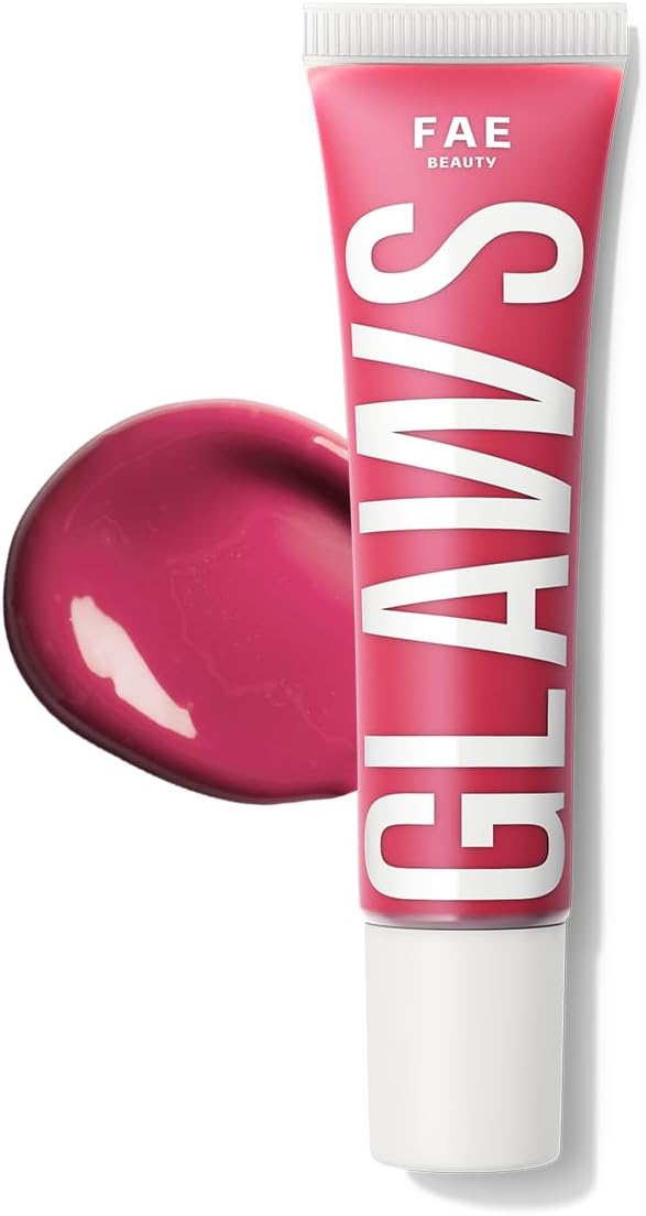 FAE Beauty Peptide Hydrating & High Shine Tinted Lip Gloss (12gm) | With Passionfruit Oil & Argireline to Smoothen, Even, and Soften Lips | Non Sticky | Vegan | Shade Giving | Warm Pink Gloss