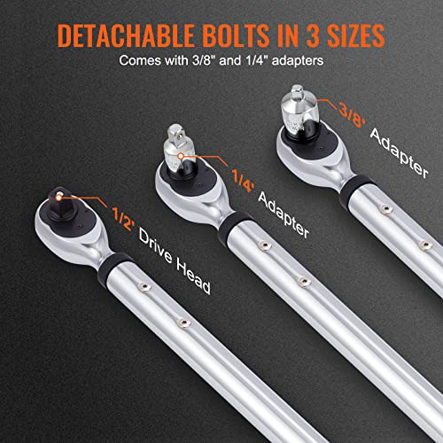 Image of VEVOR Digital Torque Wrench, 1 /2 inch Drive Electronic Torque Wrench Set 25-250ft.lb /34-340n.m Torque Range Accurate to ±2%, 3-Mode Adjustable Torque Wrench Set with LED Buzzer Calibration