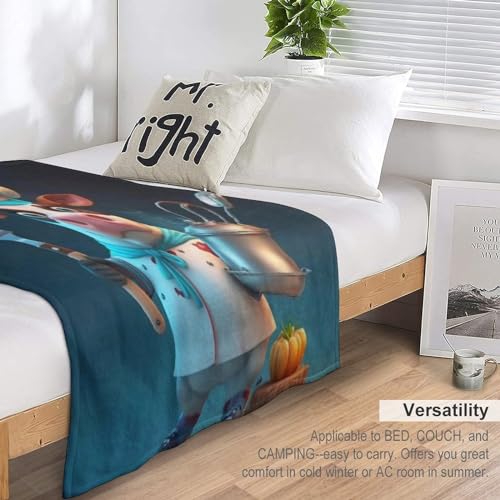 Manta de franela de vaca estampada ligera y cálida de 130 x 180 cm 7
