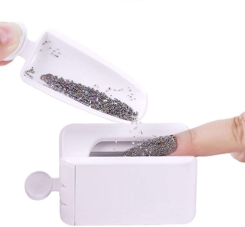 Bolt Bee Nail Glitter Powder Storage Box, ABS Plastic, Dipping Powder Collection Tray, Manicure Equipment Tool-image-1