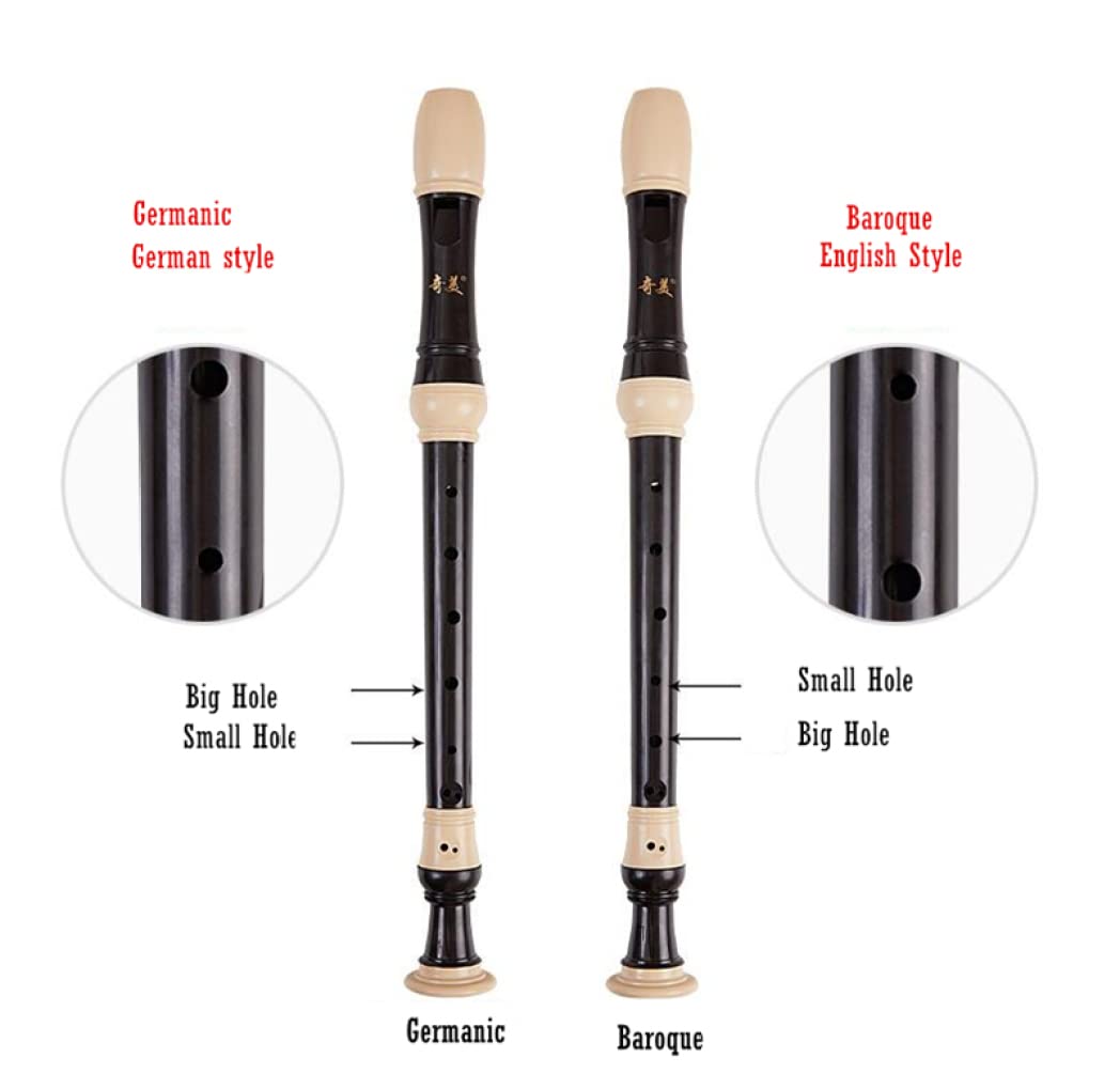 TsoLay Flauta para Principiantes Flauta ABS, Flauta Dulce, Clarinete de 8 Agujeros germánico y Barroco, Llave F, Flauta Vertical, Instrumentos Musicales, Flauta para Principiantes Instrumento Musical