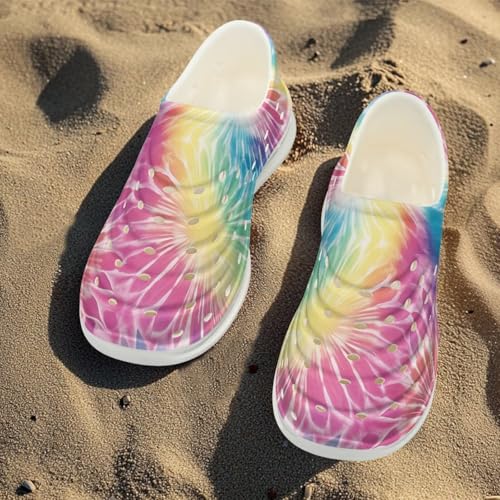 Clogs Boys Girls Kids Trendy Tie-dye Garden Shoes Slip on Sandals Water Summer Shoes for Outdoor Beach Pool3