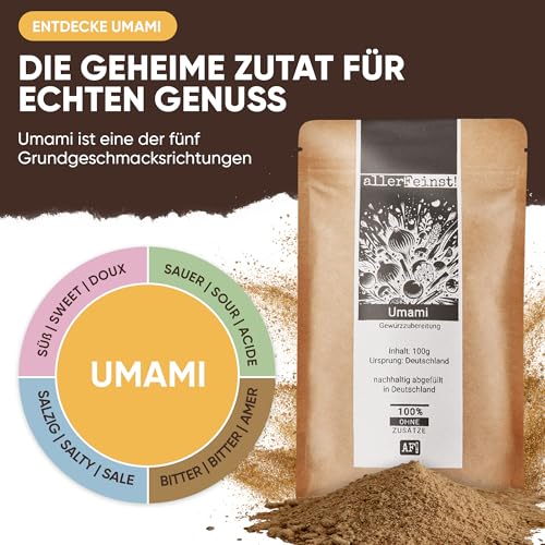 allerFeinst! - Umami Gewürzzubereitung - ohne Glutamat - Würzig Alleswürzer Gewürz Allrounder, 1er Pack (1 x 100g)