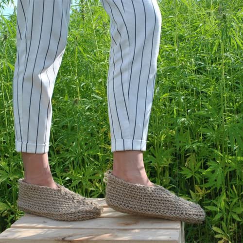 Generic Hemp Hand Knit Socks Slippers Men'S-Women'S-Unisex-Hemp Home Socks-Slippers Shoes  thumb #1