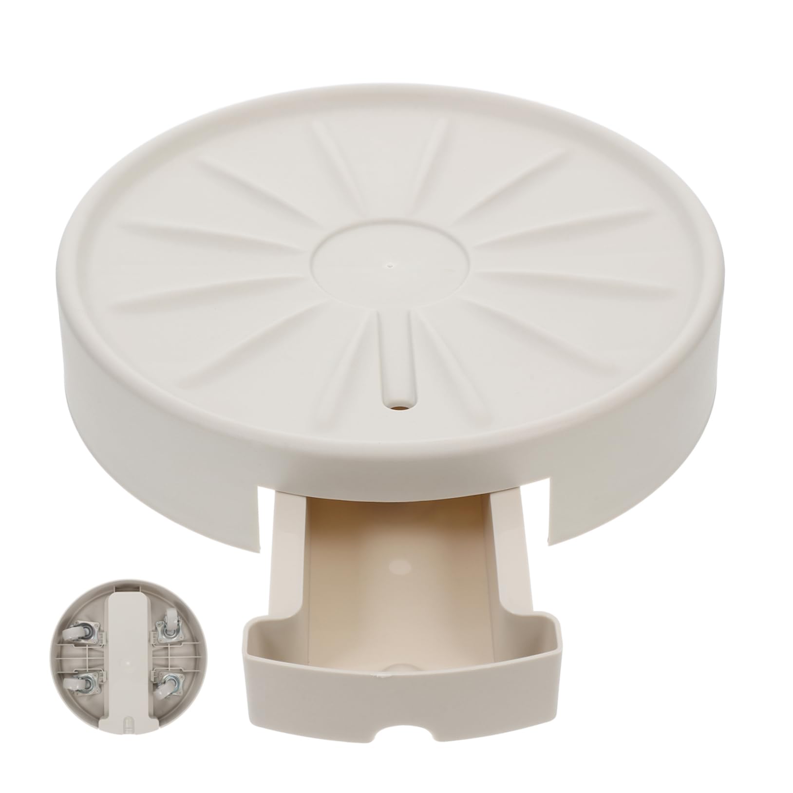 POPETPOP Flower Pot Rack Rollers Mini Dolly Wheels Planter Water Tray Rolling Caster for Plants Round Decorative Tray Sturdy Flowerpot Stand