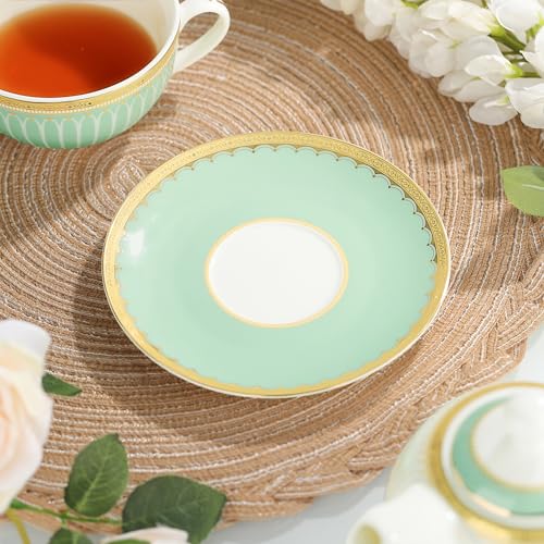 fanquare Teapot Cup and Saucer Set, British Afternoon Tea Set for One - Image 5