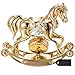 Matashi 24K Gold Plated Crystal Studded Rocking Horse Desk Clock – Stunning Tabletop Ornament - Best Gift for Mom, Wife, Grandma, Daughter – Perfect for Mother’s Day, Christmas Elegant Home Decoration