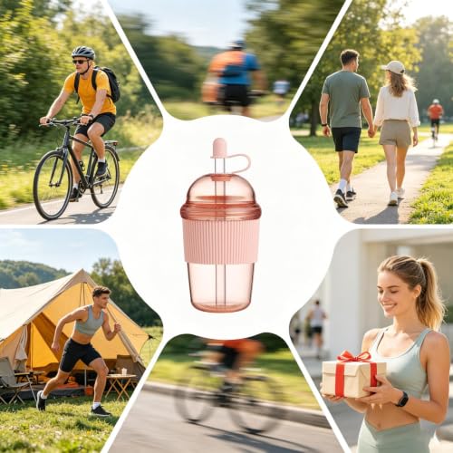Botella agua niños antigoteo con tapa de silicona estética de 520 ml para deporte 5