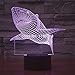 Produktbild Nur 1 Stück 1 Stück 7 Multi Color USB Ladung 3D JAWS Acryl LED Nachtlicht mit 3D Luminaria Tischlampe aus 3D LEDs