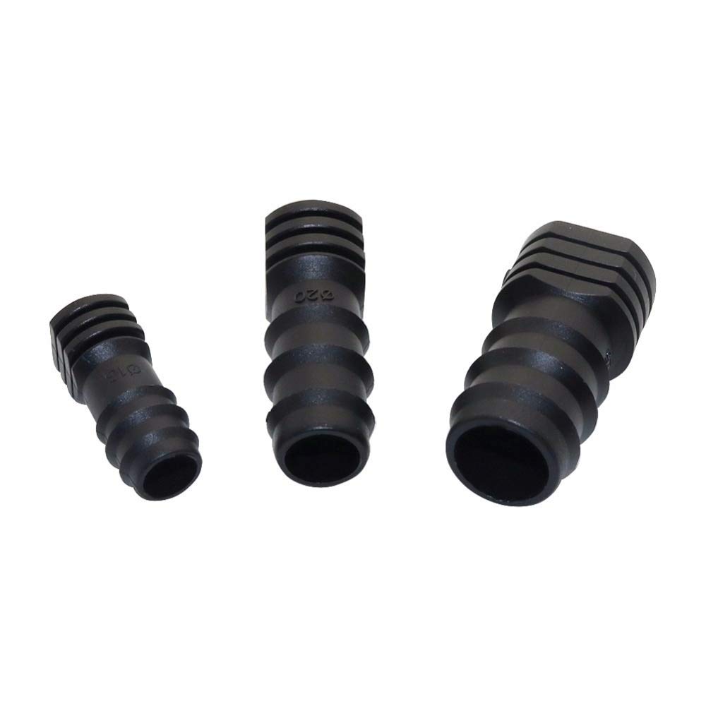 Connexion rapide Tuyau de jardin DN16, DN20, DN25 polyéthyléne extrémité cannelée Embouts plastique Barb ligne Tuyau d'eau Mender for micro irrigation goutte à goutte Lignes Raccords 100 Pcs