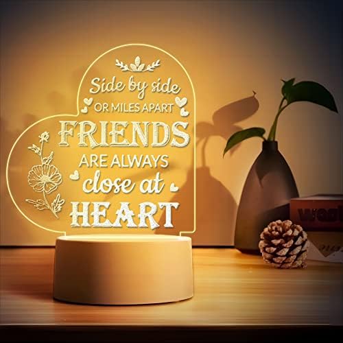 YOETTE Gifts for Friend - to My Bestie Gift - Birthday, Graduation, Housewarming, Christmas,Going Away Present - Friendship Gifts for BFF - Friendship Presents for Women Friends -Acrylic Night Light