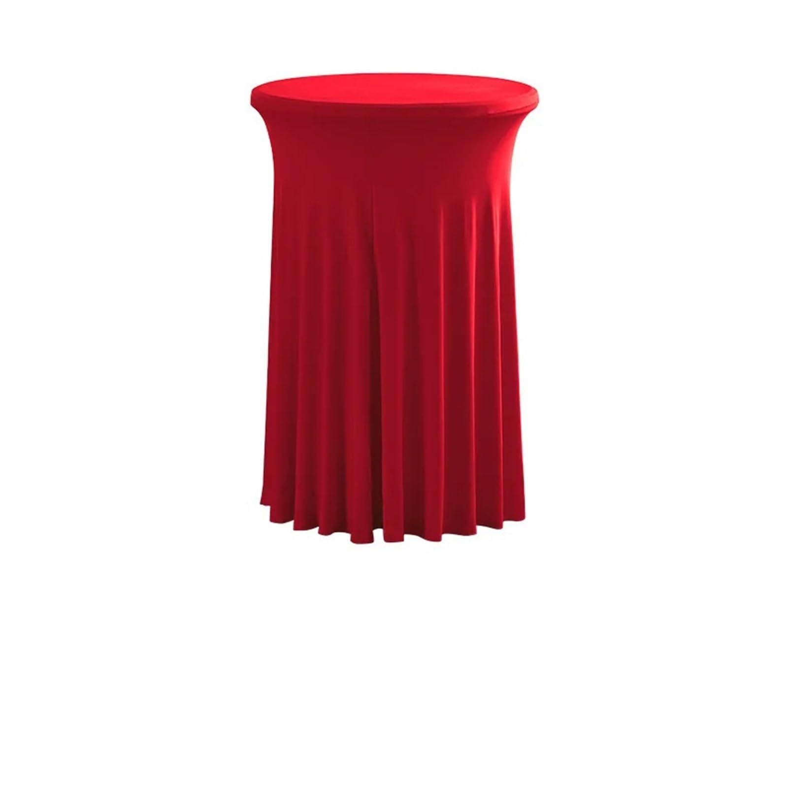 XUCZHAI Round Spandex Cocktail Tablecloths with Skirt Wrinkle Table Cover for Wedding Party Banquet For Banquets, Wedding, Parties(Red,80x110cm)