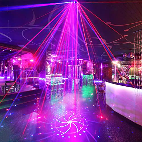 Discolicht Partylicht, LED RGB Licht DJ Projektor Musikgesteuert DJ Disco Lichter, DMX Effektstrahler Für KTV Familientreffen Hochzeit Geburtstag Halloween (LTB337021)