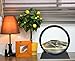 SANDCLE Moving Sand Art Picture - Sand Art Liquid Motion 3D Deep Sea Sandscape, Round Glass Frame Display Flowing Sand Relaxing Toy for Desktop Home Office Work Ocean Decor(Black, 7