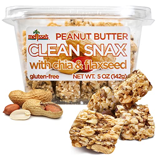 Melissa's Clean Snax® With Chia and Flaxseed, Gluten-free Packaged Snacks, All Natural, Not Artificial Flavors Added, Low Sodium Healthy Crispy Snacks, Size 5 Pack, Peanut Butter image 2