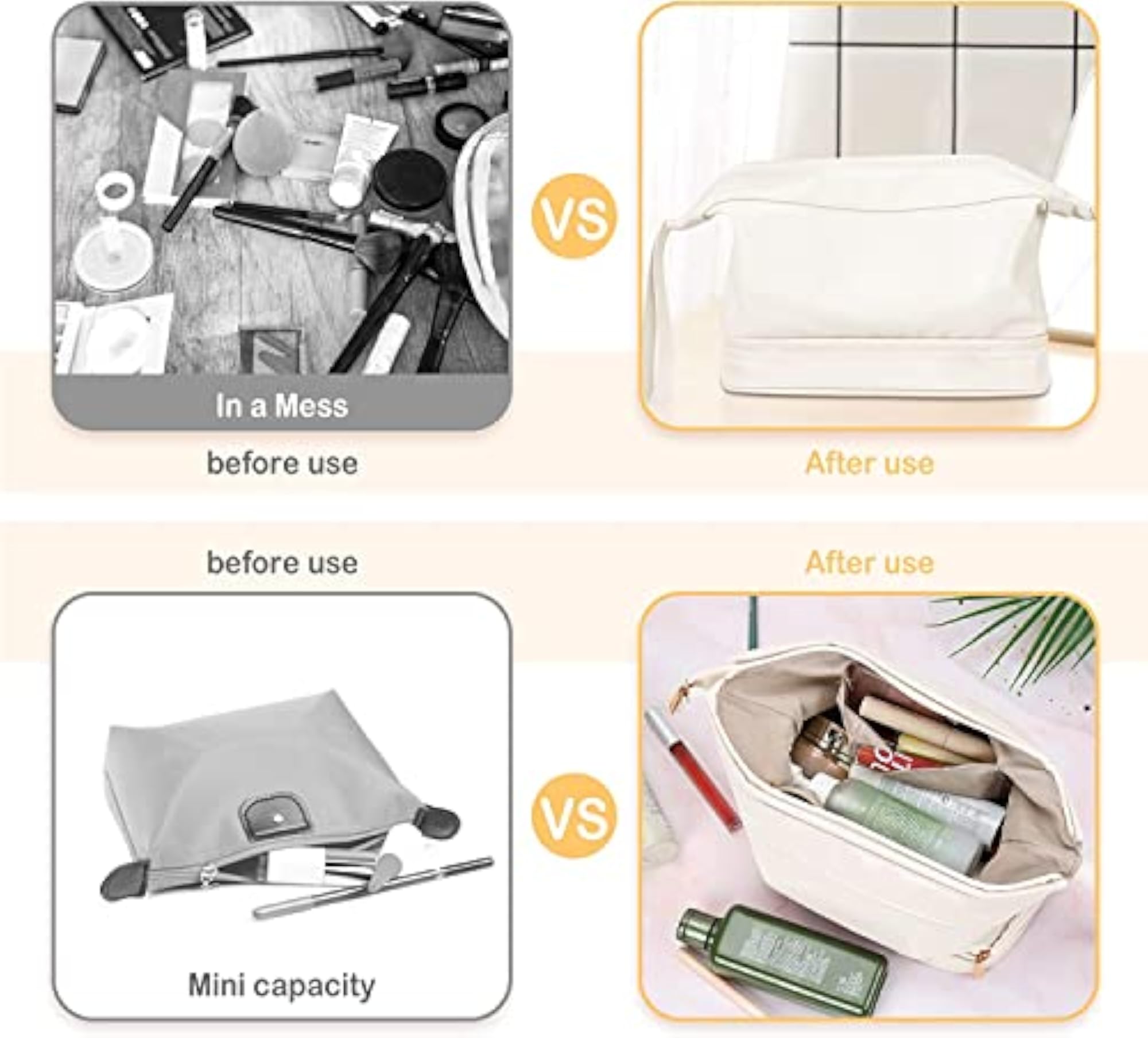 High-end Double Layer Cosmetic Bag, Travel Makeup Organiser