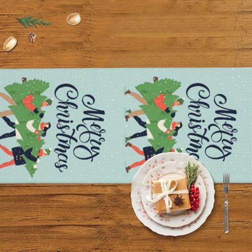 Chemin de table avec pampilles cadeau ideal decoration Noel