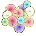 Decoración Abanicos de Papel Colgando - 6 Piezas para Fiesta Papel Fans Papel Kit para Cumpleaños Boda Baby Ducha Party Supplies de Carnaval Decoraciones para el hogar(Multicolor)