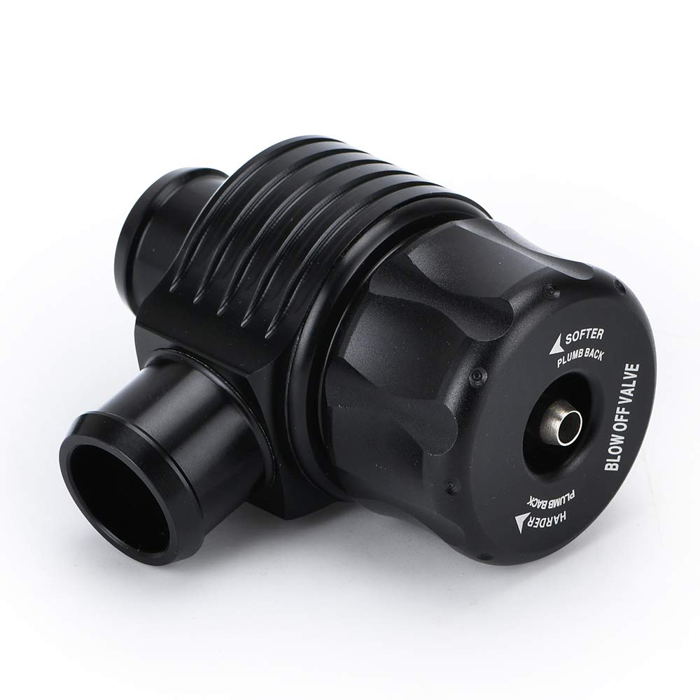 VáLvulas de Escape,Válvula de Descarga Negro Auto Racing Turbo aluminio Universal 25mm 1,8 T válvula de descarga Wastegate Bov con adaptador exterior