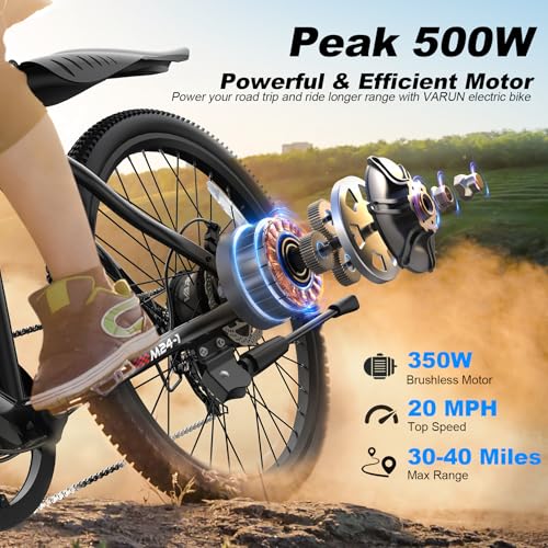 VARUN Electric Bike for Adults – Peak 500W 20MPH Up to