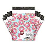 10x13 (100) Sprinkled Donuts Designer Poly Mailers Shipping Envelopes Premium Printed Bags