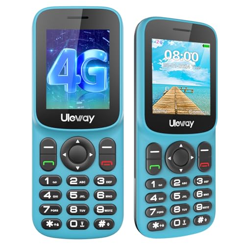 Tosaju Téléphone Portable 4G LTE Mini Basique Débloqué - Autonomie Longue Durée Double SIM Bluetooth Appareil Photo 1000mAh Compatible Tous Opérateurs Téléphone...