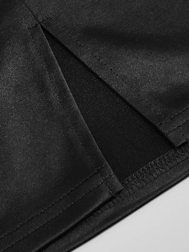 CIDER Womens Dress Sleeveless V Neck Split Hem Spaghetti Strap Party Club Summer MIni Dresses4