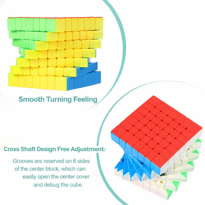 Image of MoYu Megaminx 3D Speed Cube, Stickerless Dodecahedron Puzzle Cube, 72mm, Smooth Turning ABS Brain Teaser Toy for Kids and Adults (7X7)