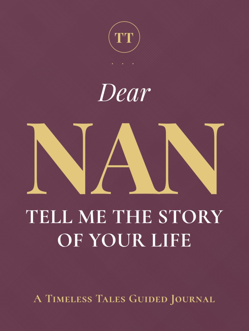 Dear Nan, Tell Me the Story of Your Life: A Grandmother's Guided Journal of Memories, Wisdom and Love to Capture Life's Journey, Celebrate Grandmotherhood, and Create a Timeless Family Heirloom