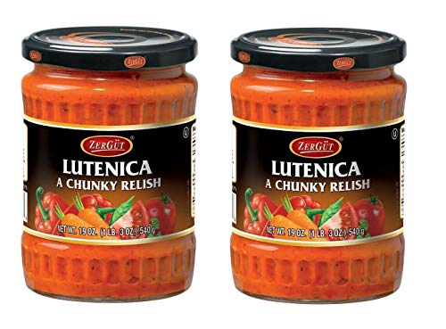 Al Amin Foods Zergut Lutenica Chunky Relish Kosher 2 Glass Jars 19 Oz540 G #TOP7