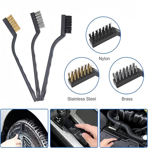 Image of 6-Piece Deep Cleaning Brush Wire Brush Set for Removing Weld Slag Rust Grill Cleaning Paint Scrubbing etc
