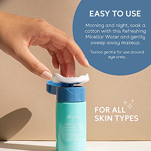 Nuria - Hydrate Refreshing Micellar Water, No-Rinse Makeup Remover Water With Sage Leaf Oil, Chamomile, And Aloe Leaf Juice, 200Ml/6.8 Fl Oz #TOP4
