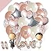 Hochzeits-Ballons Hochzeits-Deko Set rosegold Love Folienballon Herz-ballon Konfetti-ballons Braut Bräutigam für Heiratsantrag Standesamt Verlobung Hochzeitsgeschenk Frisch verheiratet