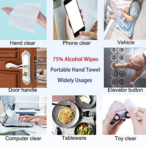 image for NAILGIL 75% Alcohol Wet Wipes, Portable Hand Wipes Towel Disposable St
