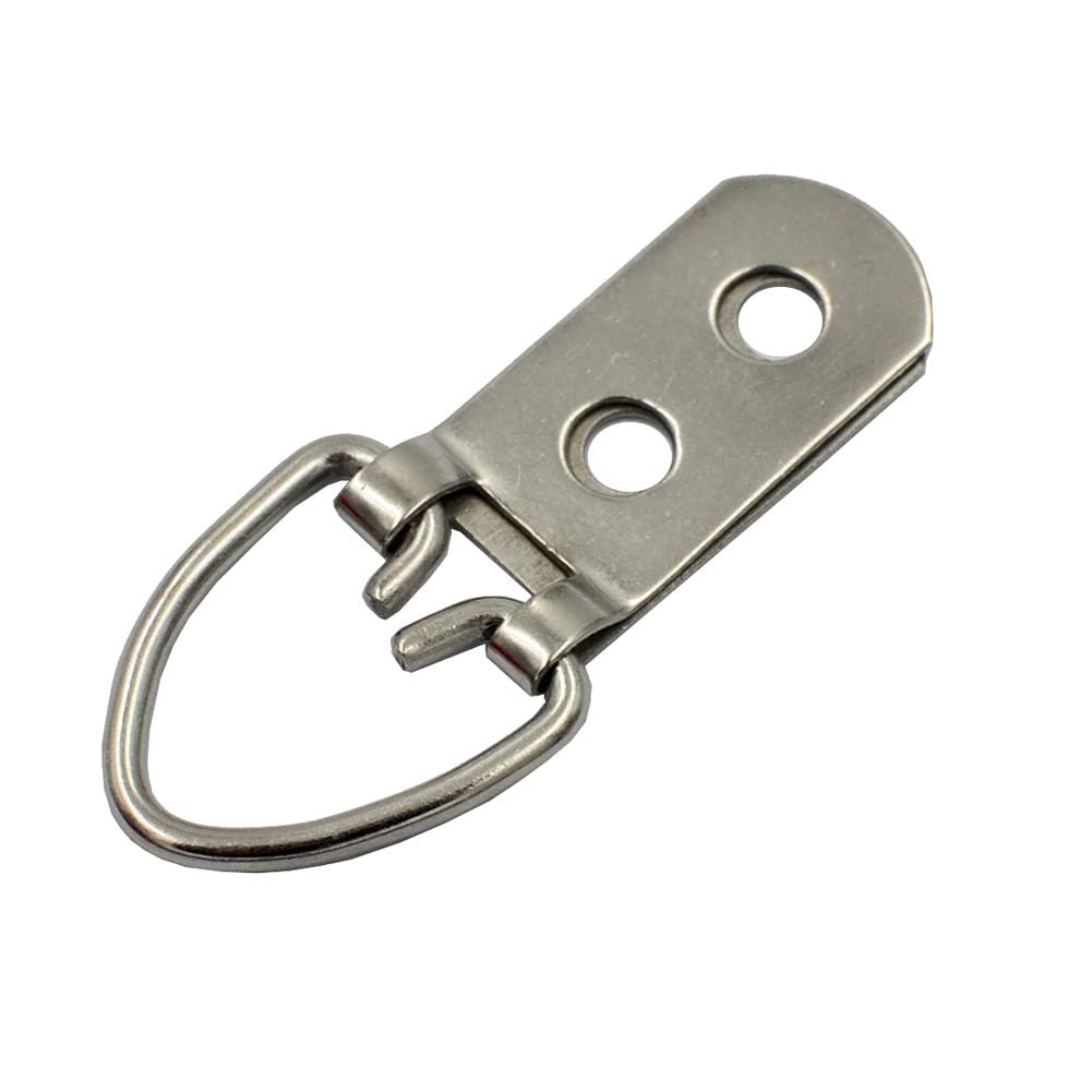 Sky Craft 40 Packs 2 Holes Heavy Duty D Ring Hook Picture Hanger Strong Photo Frame Hanging Clasp Screw
