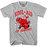 Kool-Aid Mens Oh Yeah Shirt Drink Mix Man Oh Yeah Graphic T-Shirt (Heather Grey, Large)
