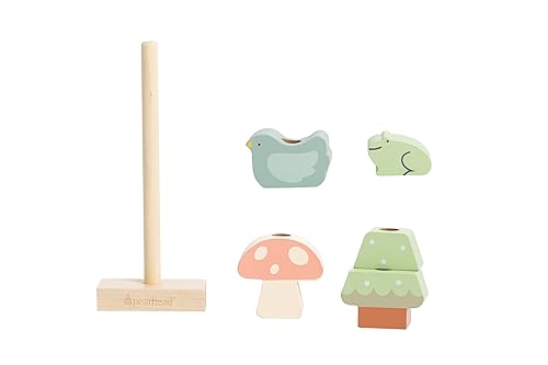 Miniatura 2 de Pearhead Woodland - Juguete apilable de madera, juguete interactivo de aprendizaje apilable, juego de construcción para niños, juguetes de