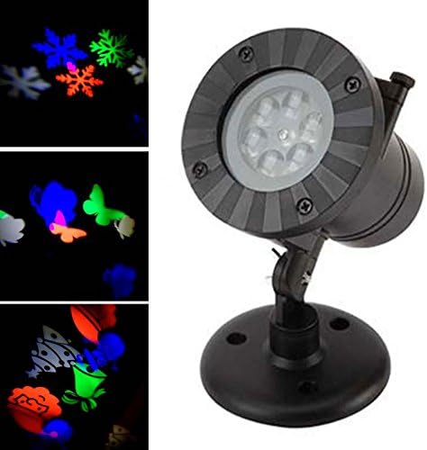Outdoor Waterproof Pattern Lamp Lianshi 12 Kinds of Exchangeable Pattern Snowflake Projection Lamp LED Card Lawn Lamp Garden Lamp with Remoter Control